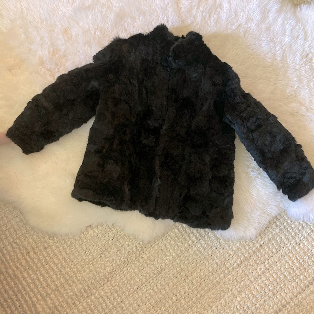 Genuine rabbit fur coat